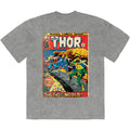 Marvel Comics Unisex Stone Wash T-Shirt: Thor End Of The World (Grey)