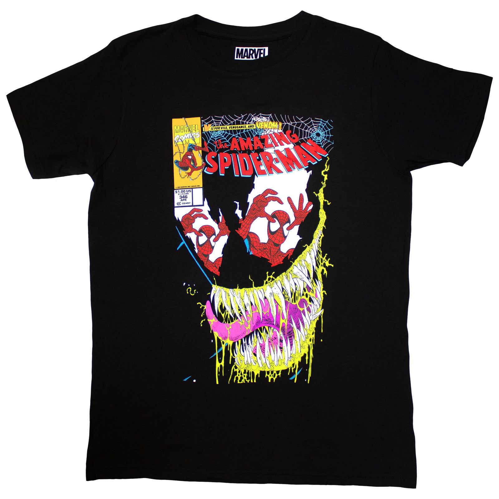 Marvel Comics Unisex T-Shirt: V Is For... Comic Cover (Black)