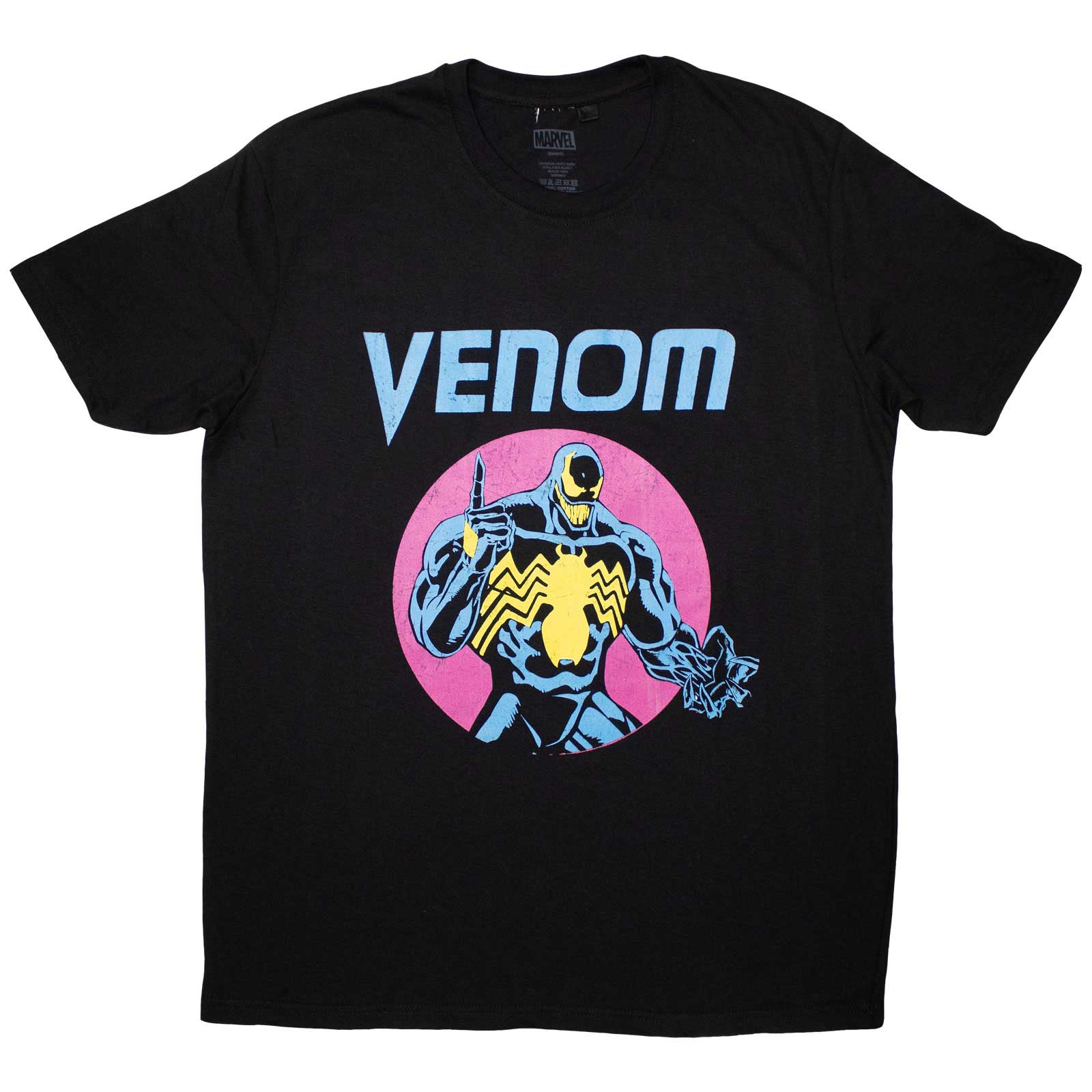 Marvel Comics Unisex T-Shirt: Venom Purple Circle (Black)
