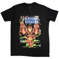 Marvel Comics Unisex T-Shirt: Iron Man Fist Comic Cover (Black)