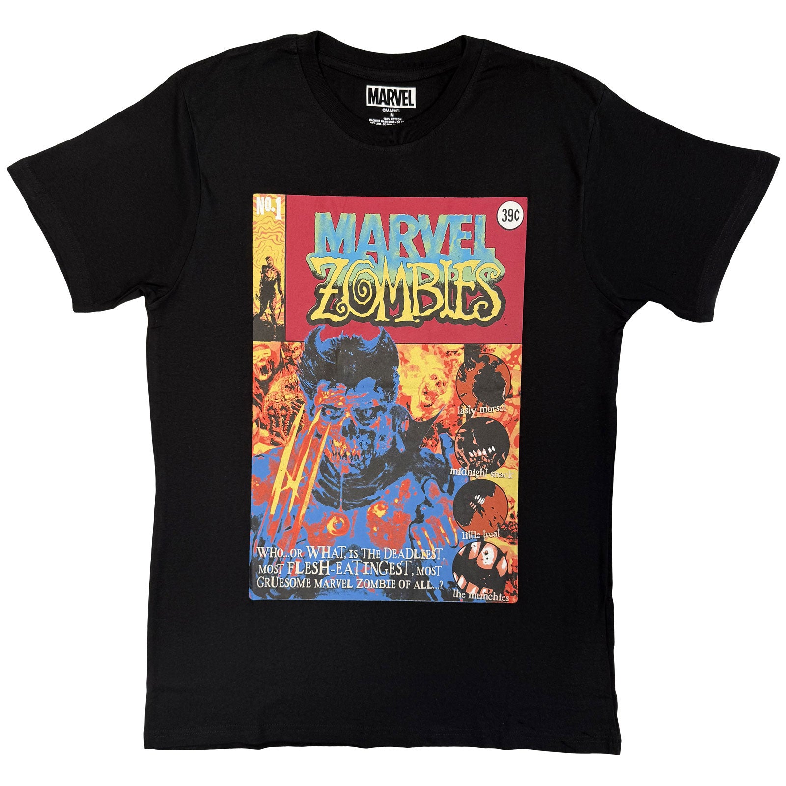 Marvel Comics Unisex T-Shirt: Wolverine Zombie (Black)