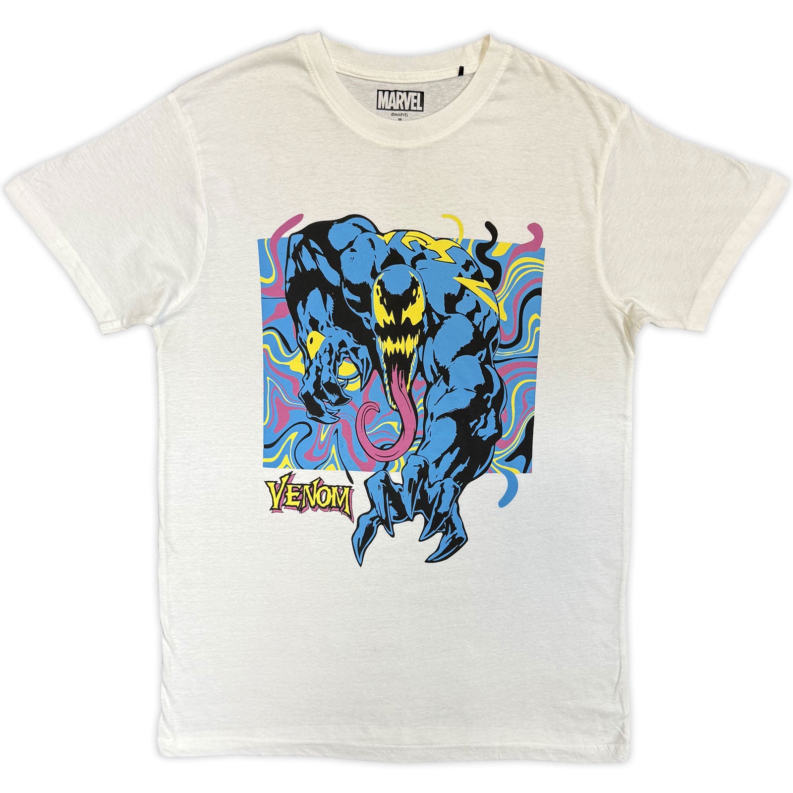 Marvel Comics Unisex T-Shirt: Venom Psych Crawl (White)