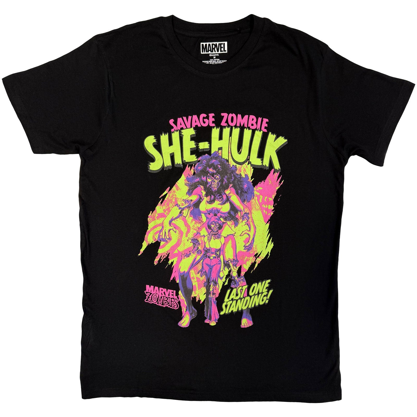 Marvel Comics Unisex T-Shirt: Savage Zombie She-Hulk (Black)