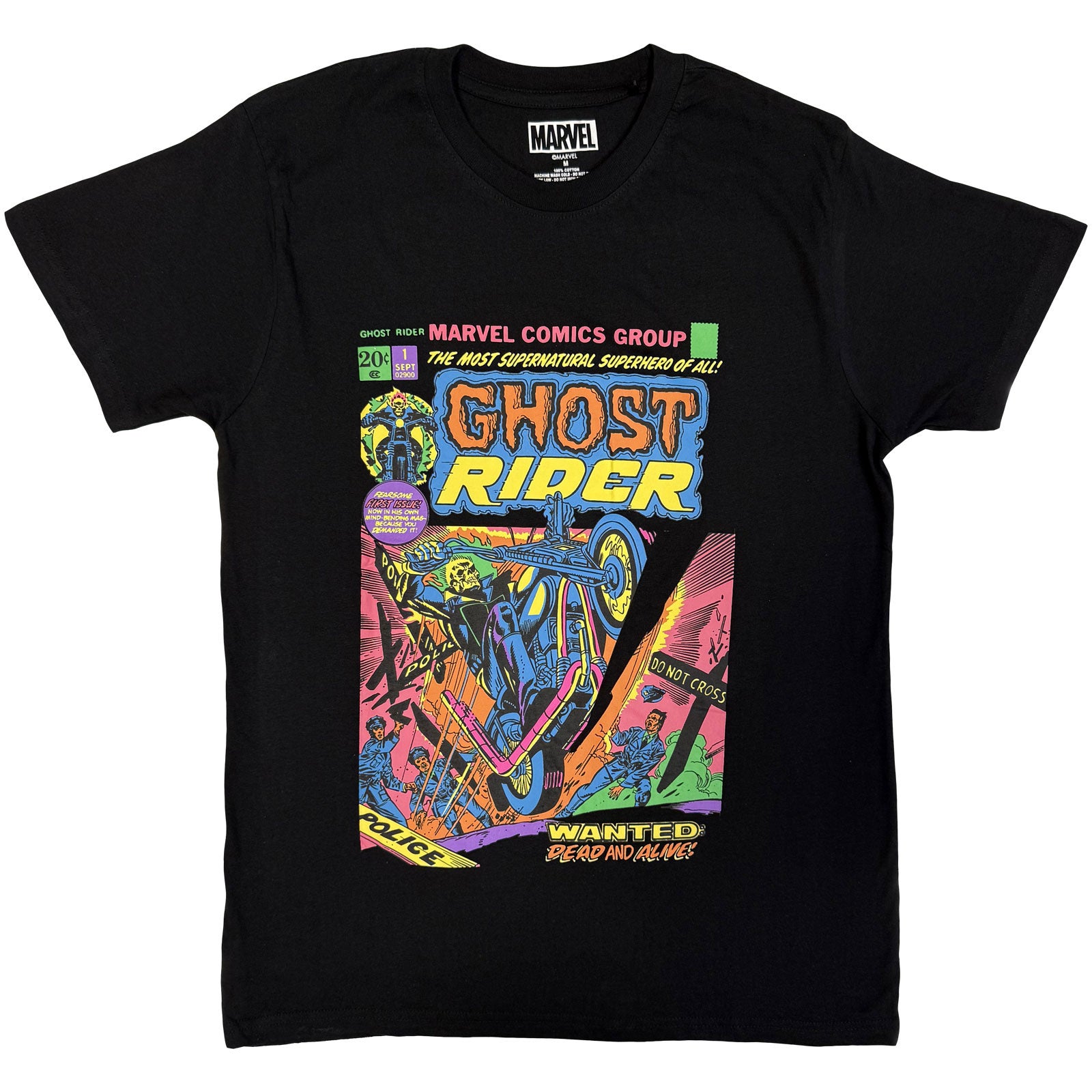 Marvel Comics Unisex T-Shirt: Ghost Rider Dead Or Alive (Black)