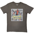 Marvel Comics Unisex T-Shirt: Amazing Spider-Man Comic Background (Charcoal Grey)