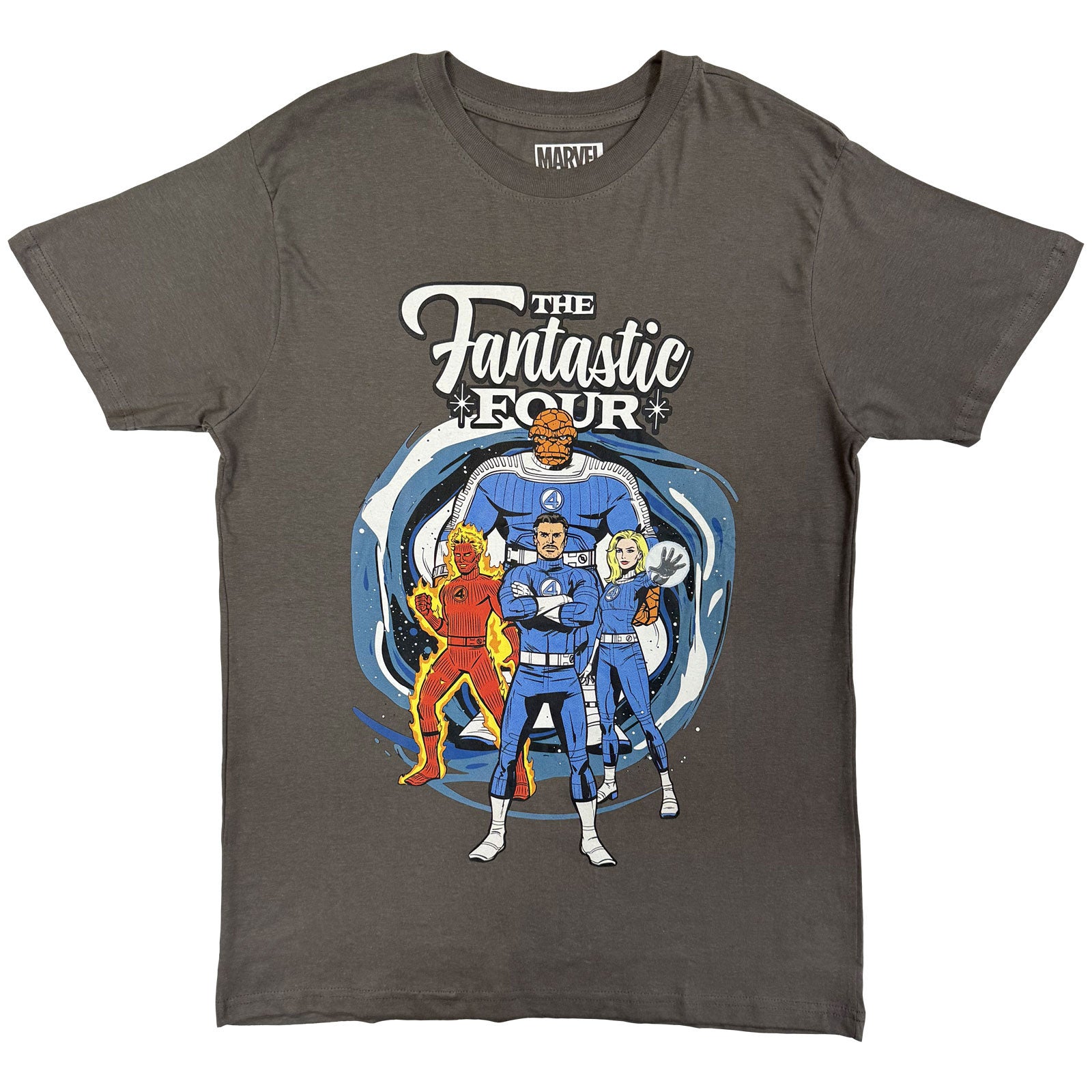 Marvel Comics Unisex T-Shirt: Fantastic Four Portrait (Charcoal Grey)