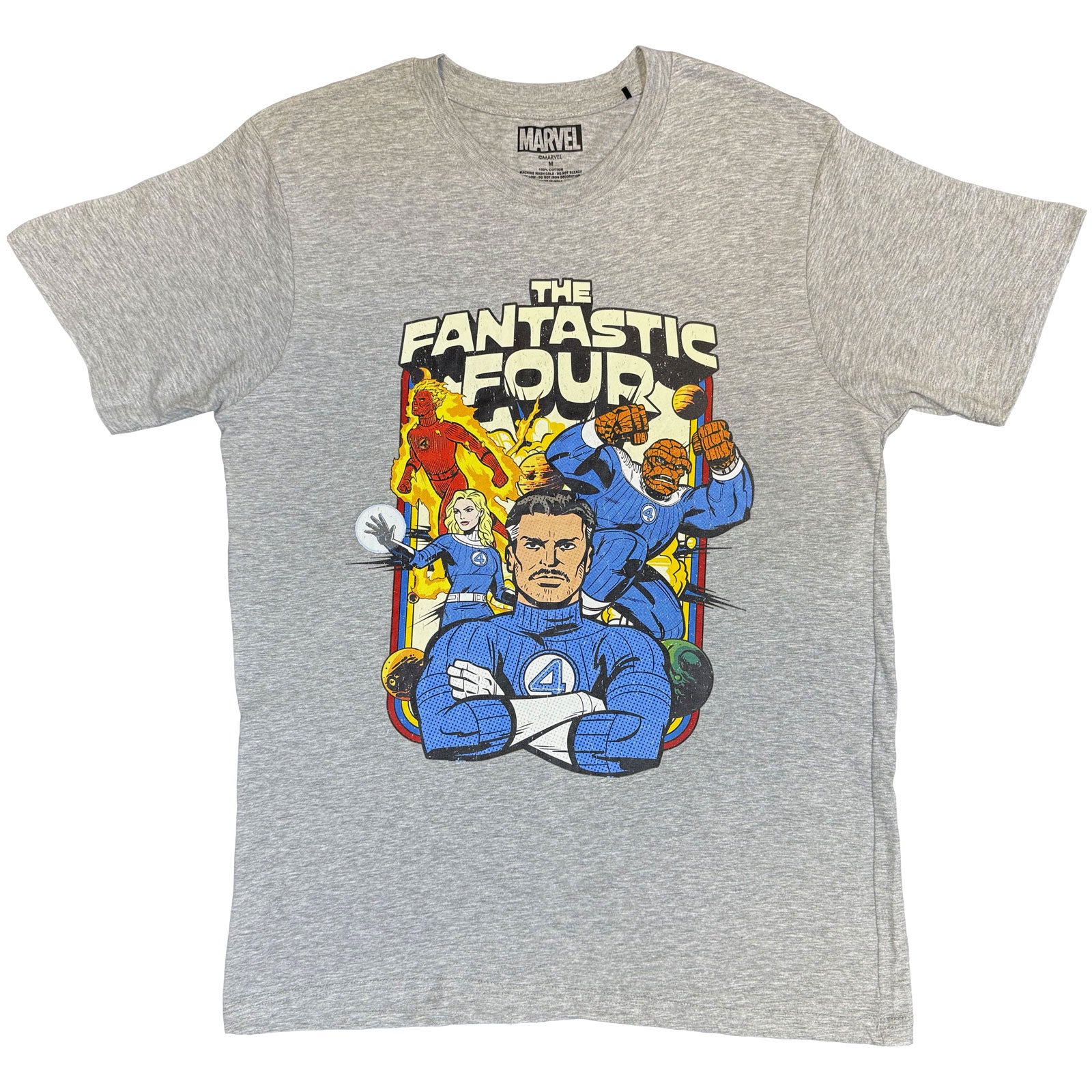 Marvel Comics Unisex T-Shirt: Fantastic Four Montage (Grey)