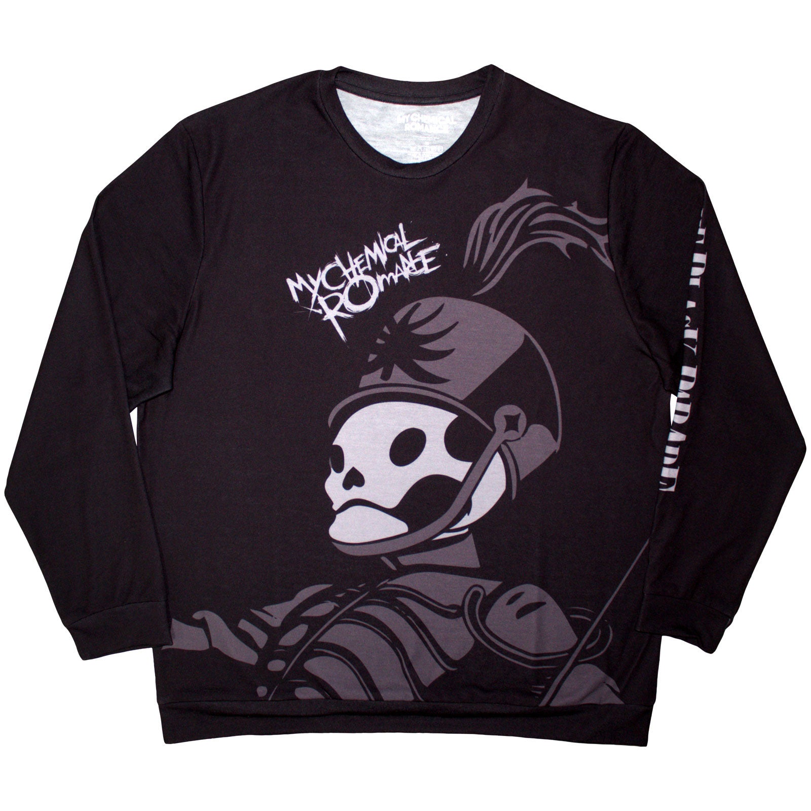 My Chemical Romance Unisex Long Sleeve T-Shirt: Pepe (Sleeve Print) (Black)