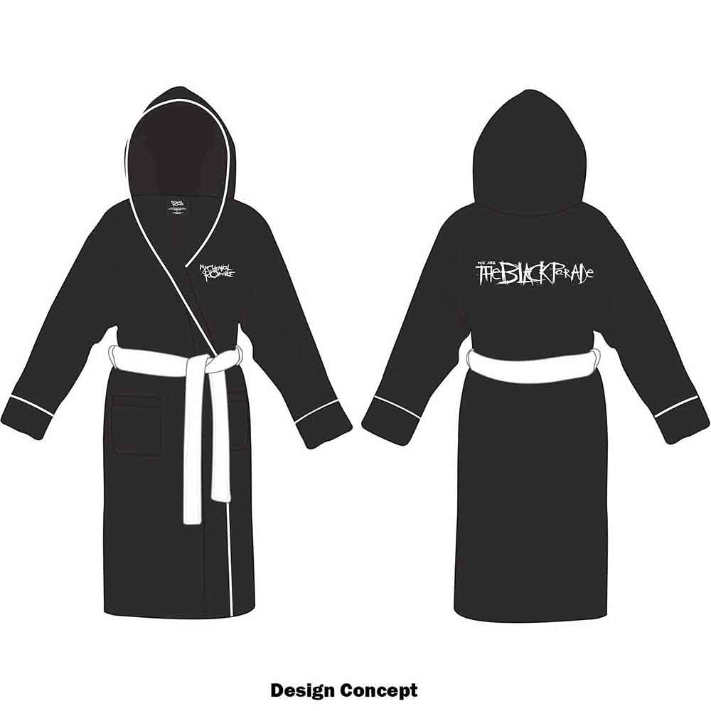 My Chemical Romance Unisex Bathrobe: The Black Parade (Black & White) (Back Print)