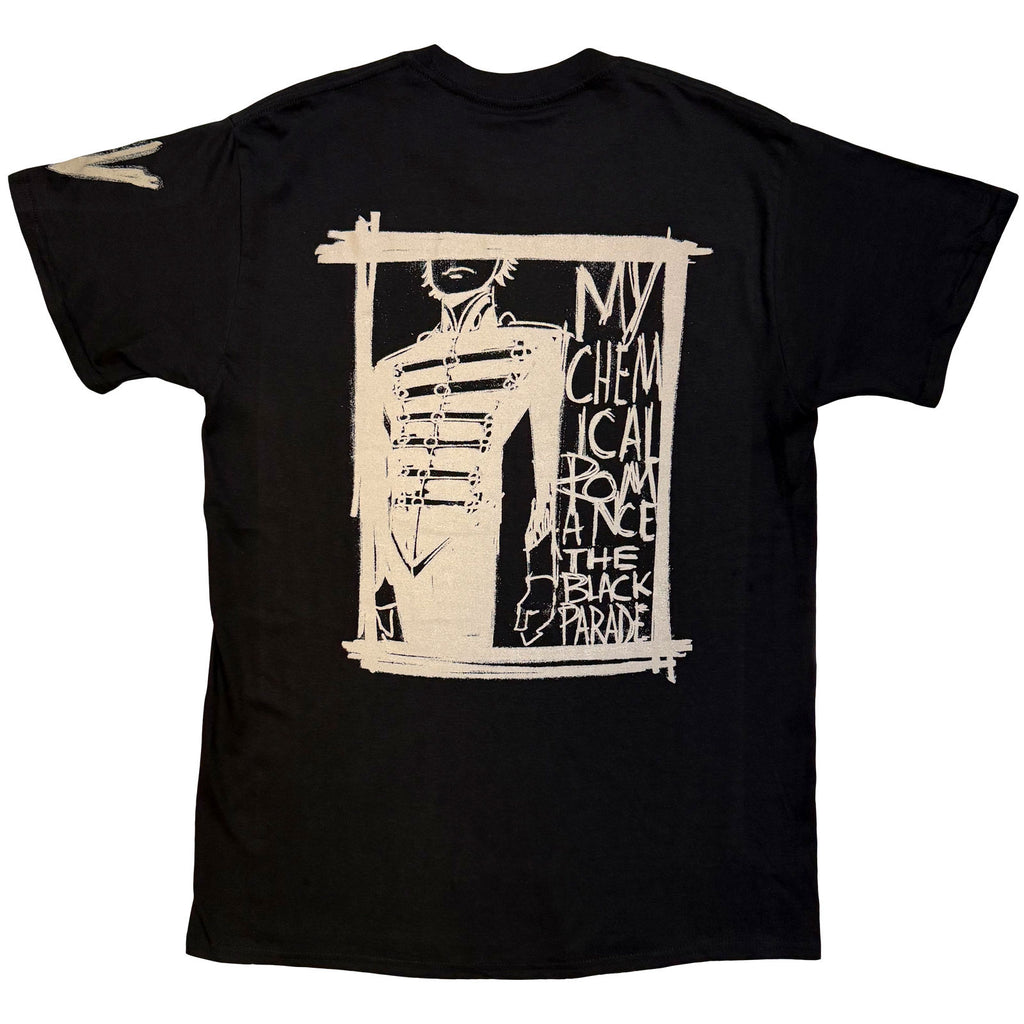 My Chemical Romance Unisex T-Shirt: XV Marching Frame (Black) (Back Print)