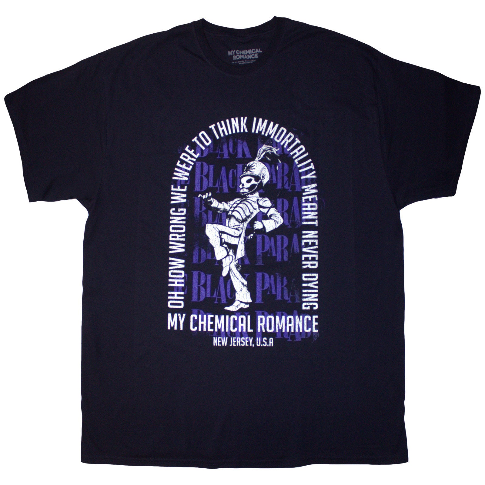My Chemical Romance Unisex T-Shirt: Immortality Arch (Navy Blue)