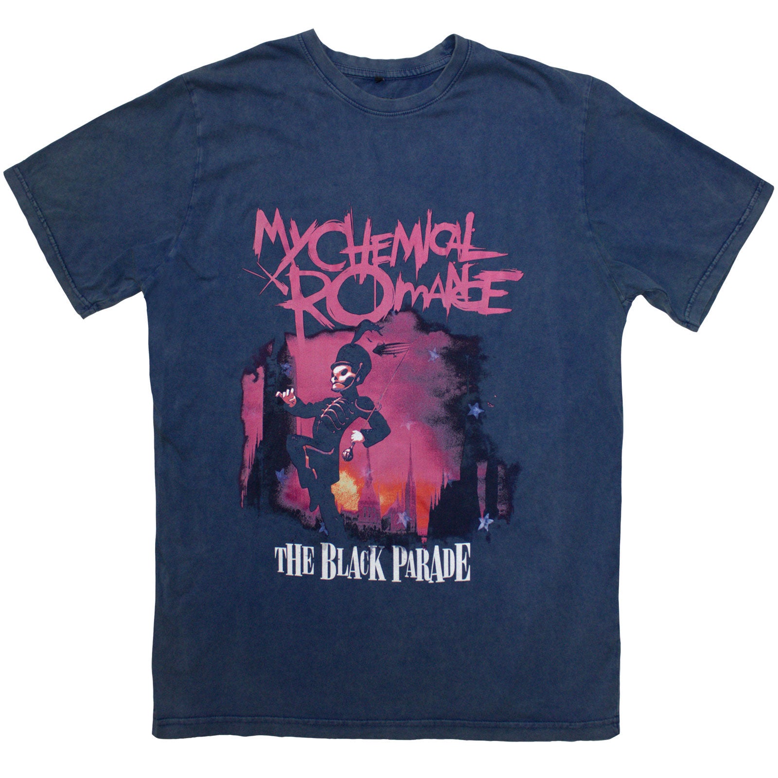 My Chemical Romance Unisex T-Shirt: March (Blue Wash) (Wash Collection)
