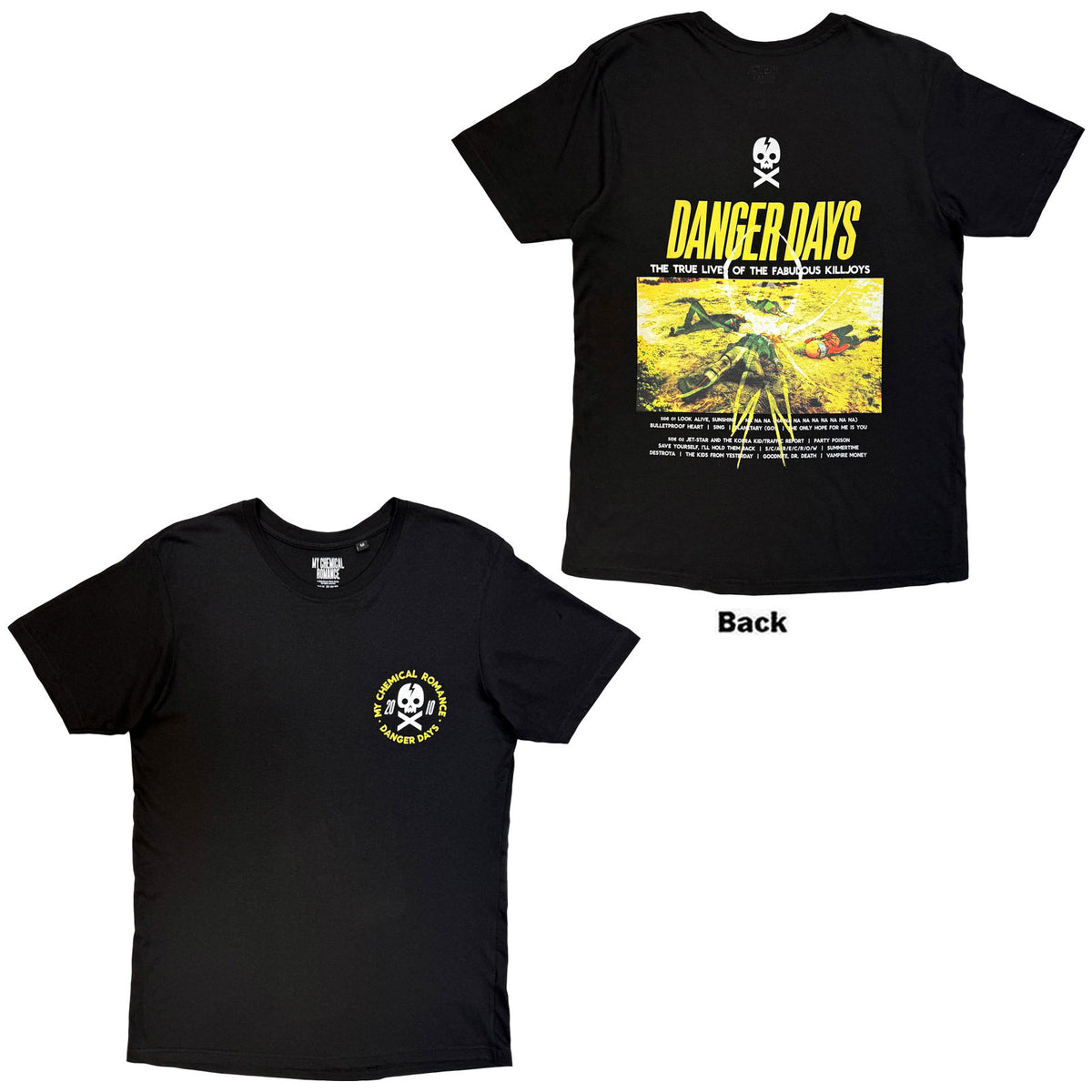 My Chemical Romance Unisex T-Shirt: Danger Days Pocket (Black) (Back Print)