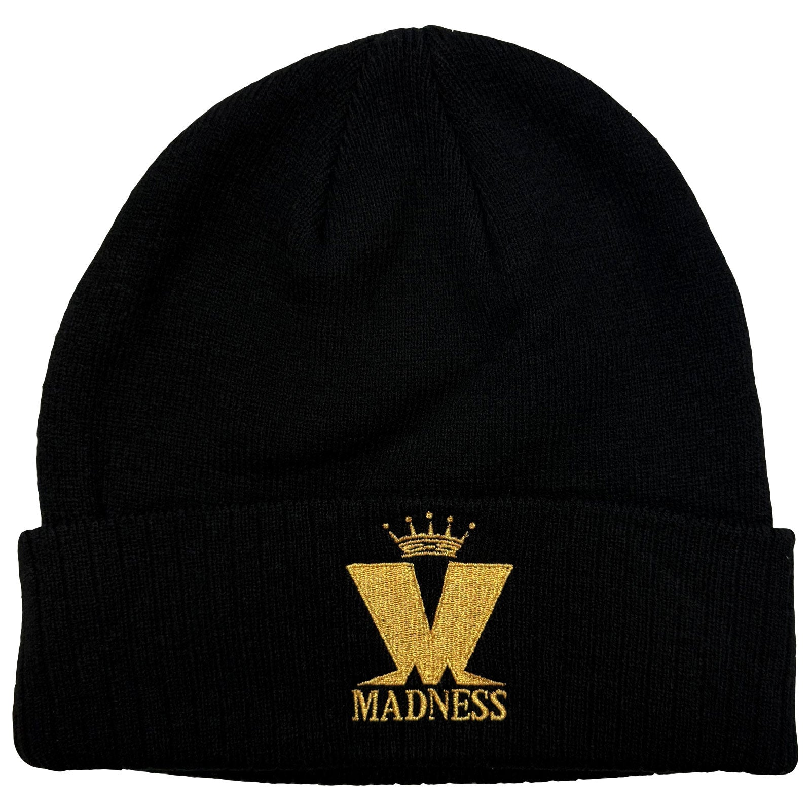 Madness Unisex Beanie Hat: Crown & M (Black)