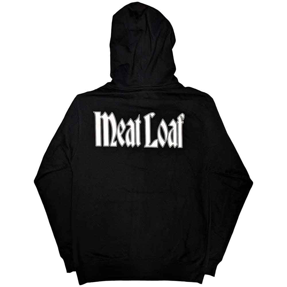 Meat Loaf Unisex Pullover Hoodie: Bat Out Of Hell (Black) (Back Print)