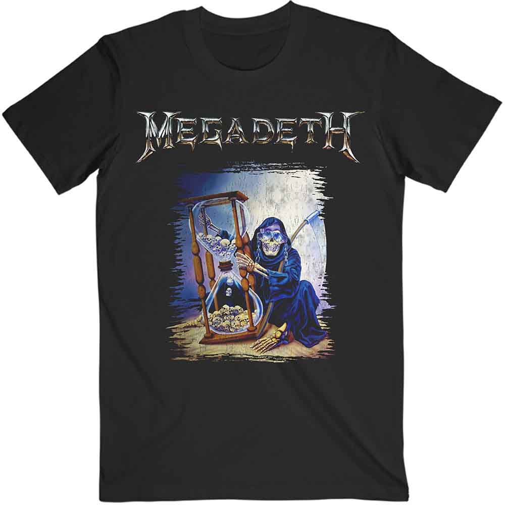 Megadeth Unisex T-Shirt: Countdown Hourglass (Black)