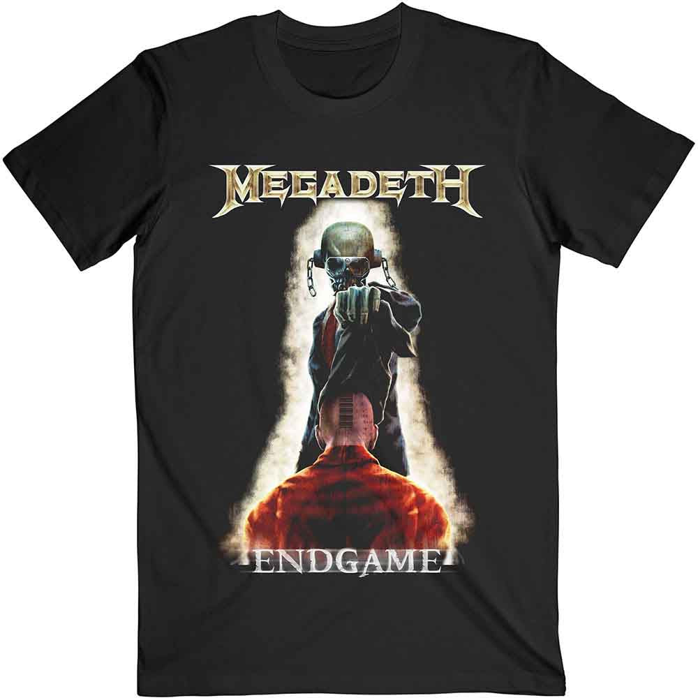 Megadeth Unisex T-Shirt: Vic Removing Hood (Black)