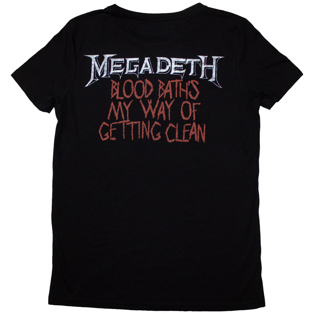 Megadeth Ladies T-Shirt: Black Friday (Black) (Back Print)