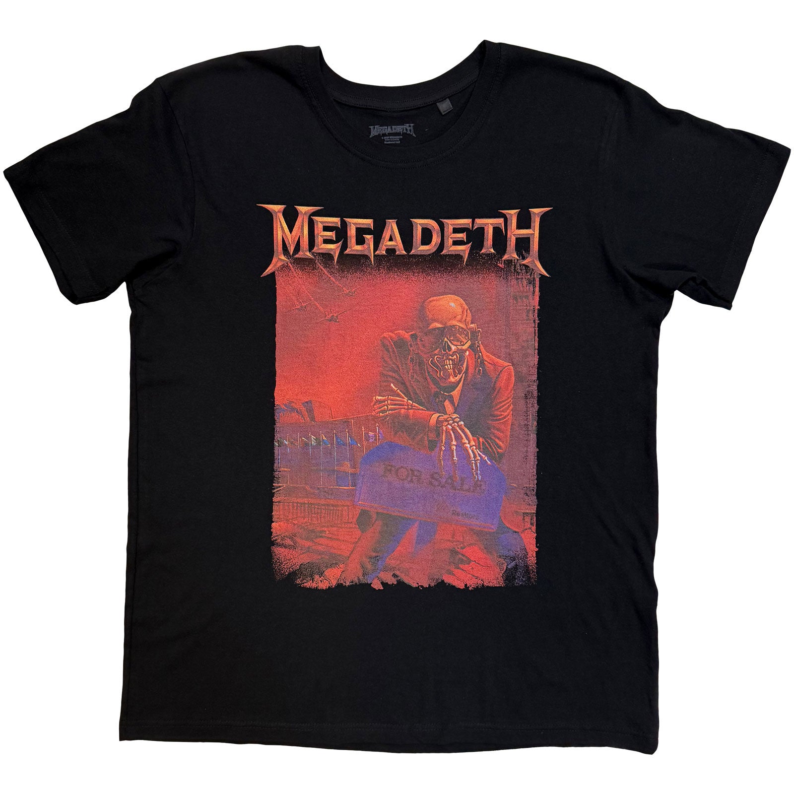 Megadeth Unisex T-Shirt: Peace Sells Album Cover (Black) (Back Print)