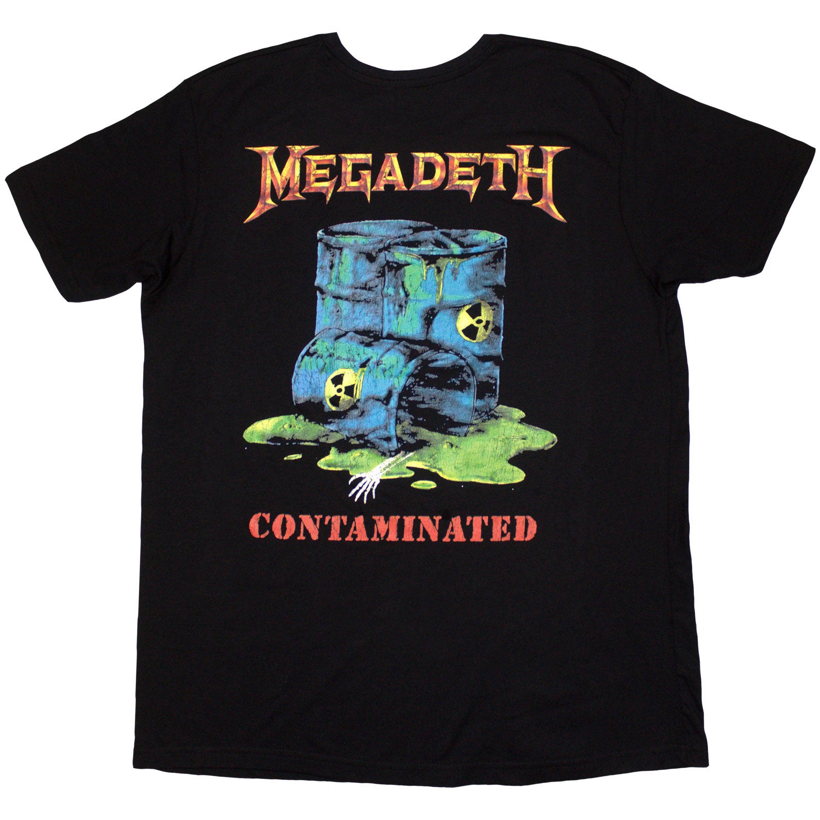 Megadeth Unisex T-Shirt: Contaminated (Black) (Back Print)