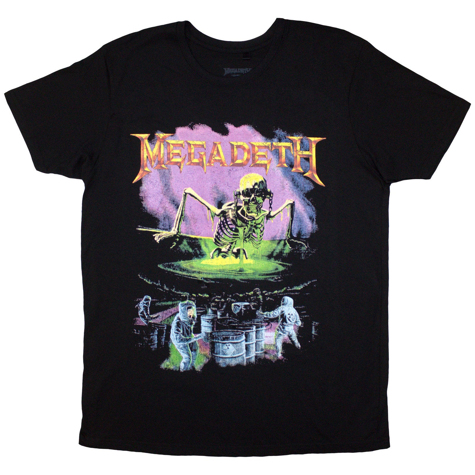 Megadeth Unisex T-Shirt: Contaminated (Black) (Back Print)