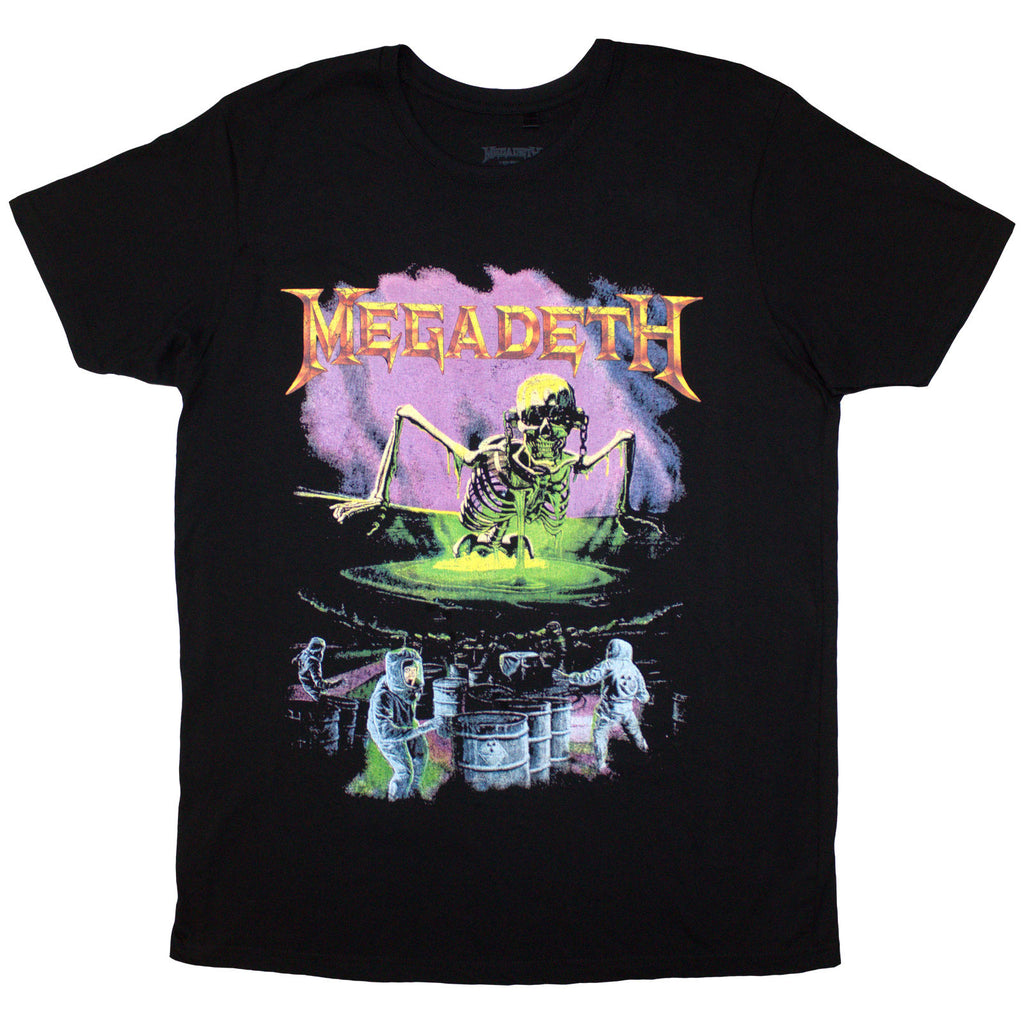 Megadeth Unisex T-Shirt: Contaminated (Black) (Back Print)