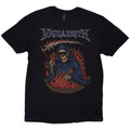 Megadeth Unisex T-Shirt: Youthanasia Flames (Black)
