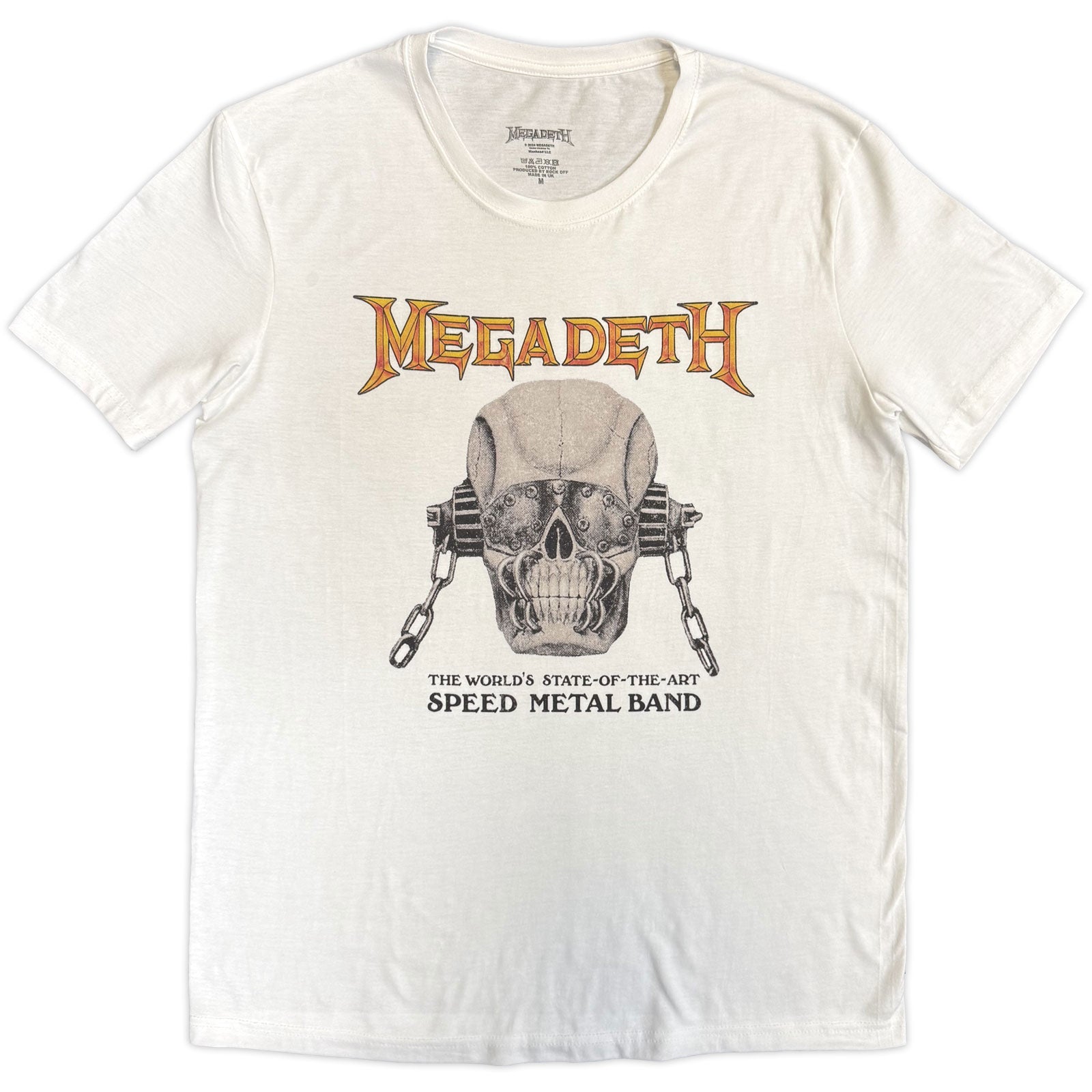 Megadeth Unisex T-Shirt: Speed Metal (White)