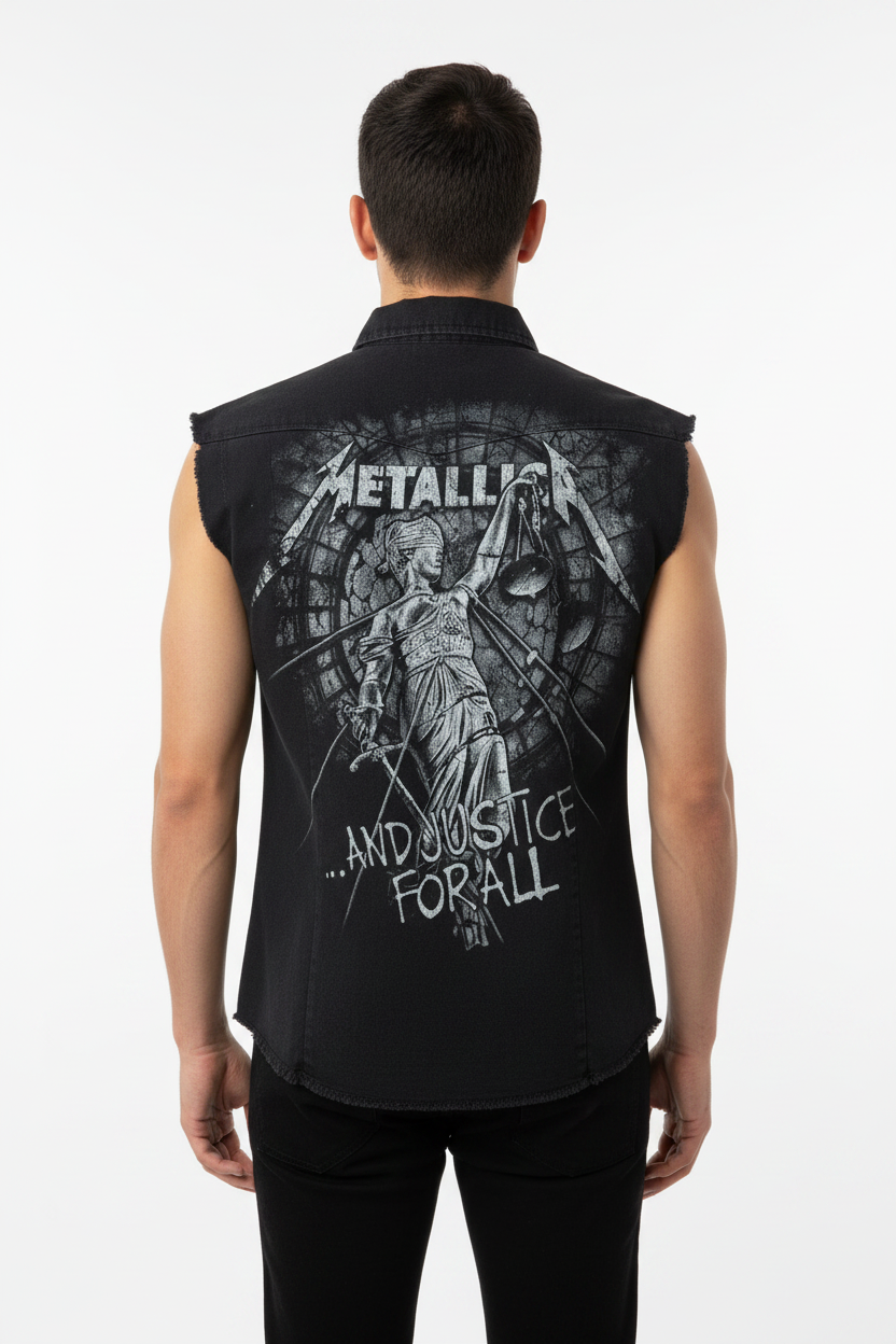 Metallica: Stoned Justice Sleeveless Worker Shirt (Black)