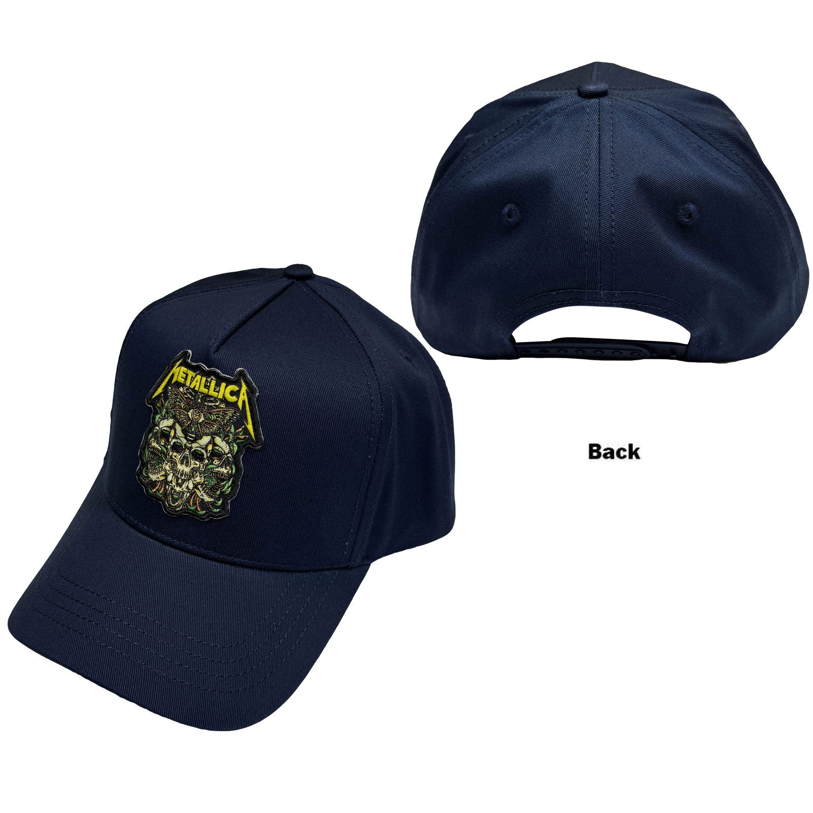 Metallica Unisex Baseball Cap: Moth Into Flame (Navy Blue)