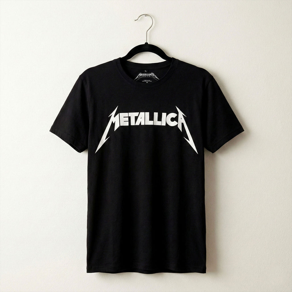 Metallica Unisex Premium Carbon T-Shirt: Logo (Black)