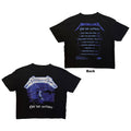 Metallica Ladies Crop Top: Ride The Lightning (Black) (Back Print)