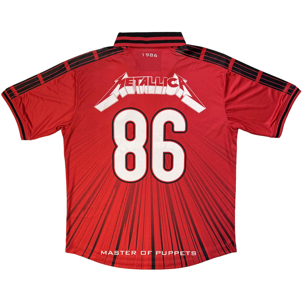 Metallica Unisex Sports Jersey: Master Of Puppets '86 (Red) (All Over Print)