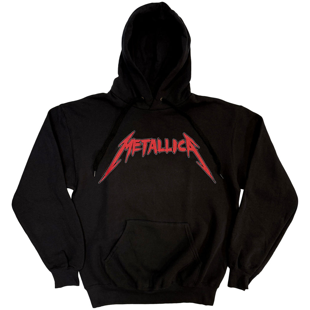 Metallica Unisex Pullover Hoodie: Skull Screaming Red (Black) (Back Print)