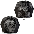 Metallica Unisex Layered Long Sleeve T-Shirt: Justice (Black & Charcoal Grey) (Back Print)