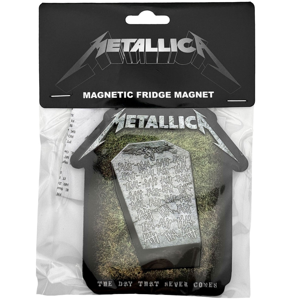 Metallica Fridge Magnet: Never Die Tombstone