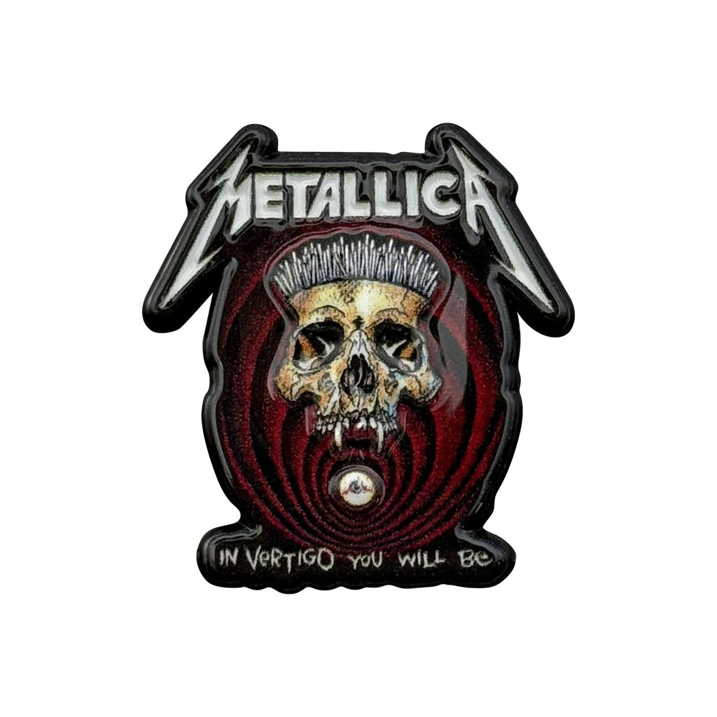 Metallica Pin Badge: In Vertigo Detail
