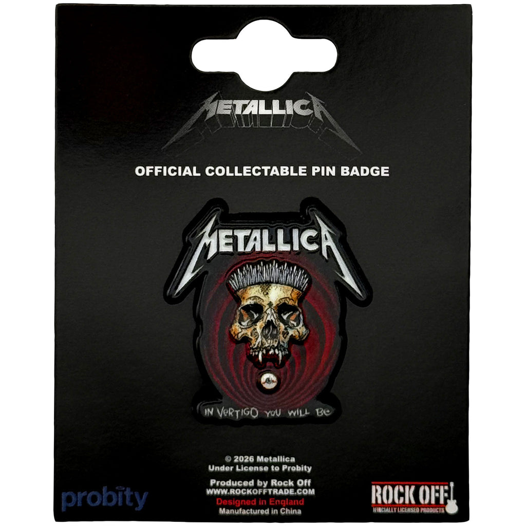 Metallica Pin Badge: In Vertigo Detail