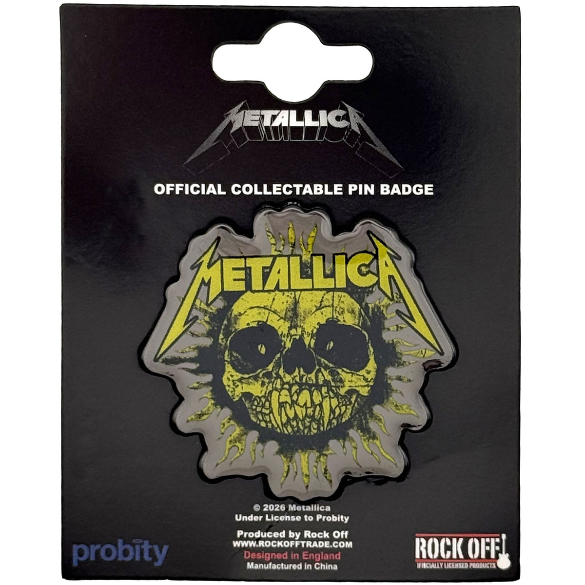 Metallica Pin Badge: Sun Mono