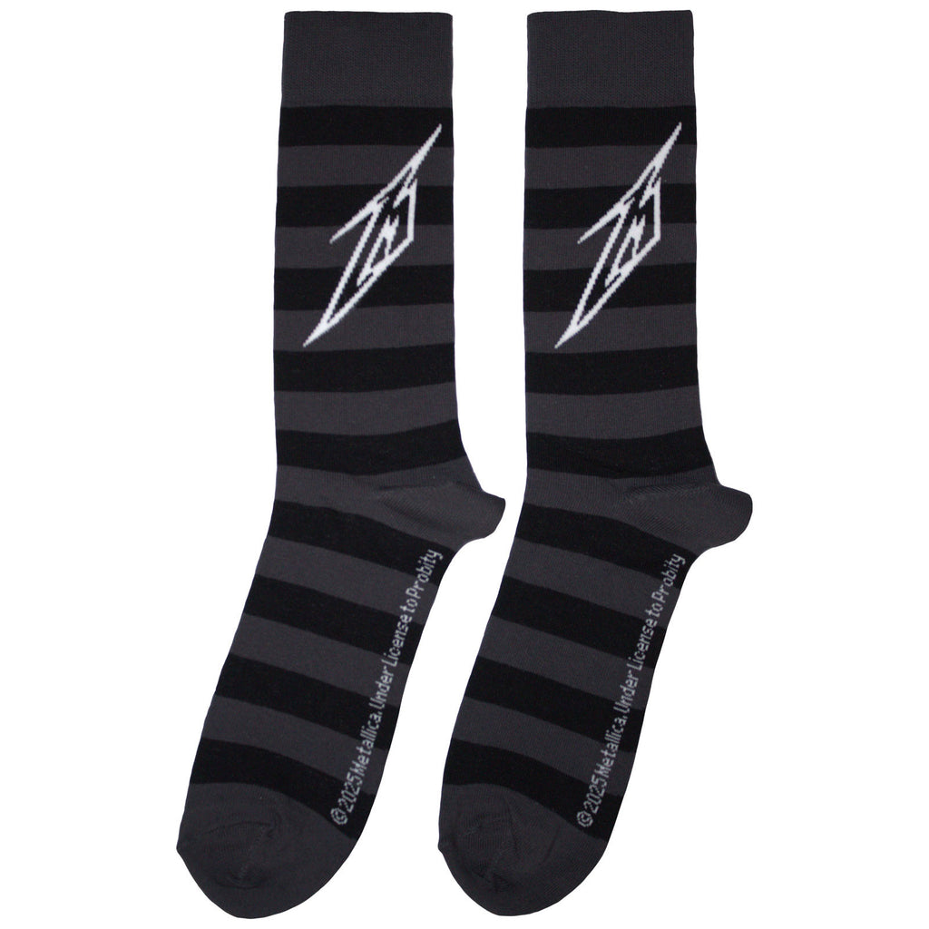Metallica Unisex Ankle Socks: Lightning M (Charcoal Grey) (UK Size 6 - 11)