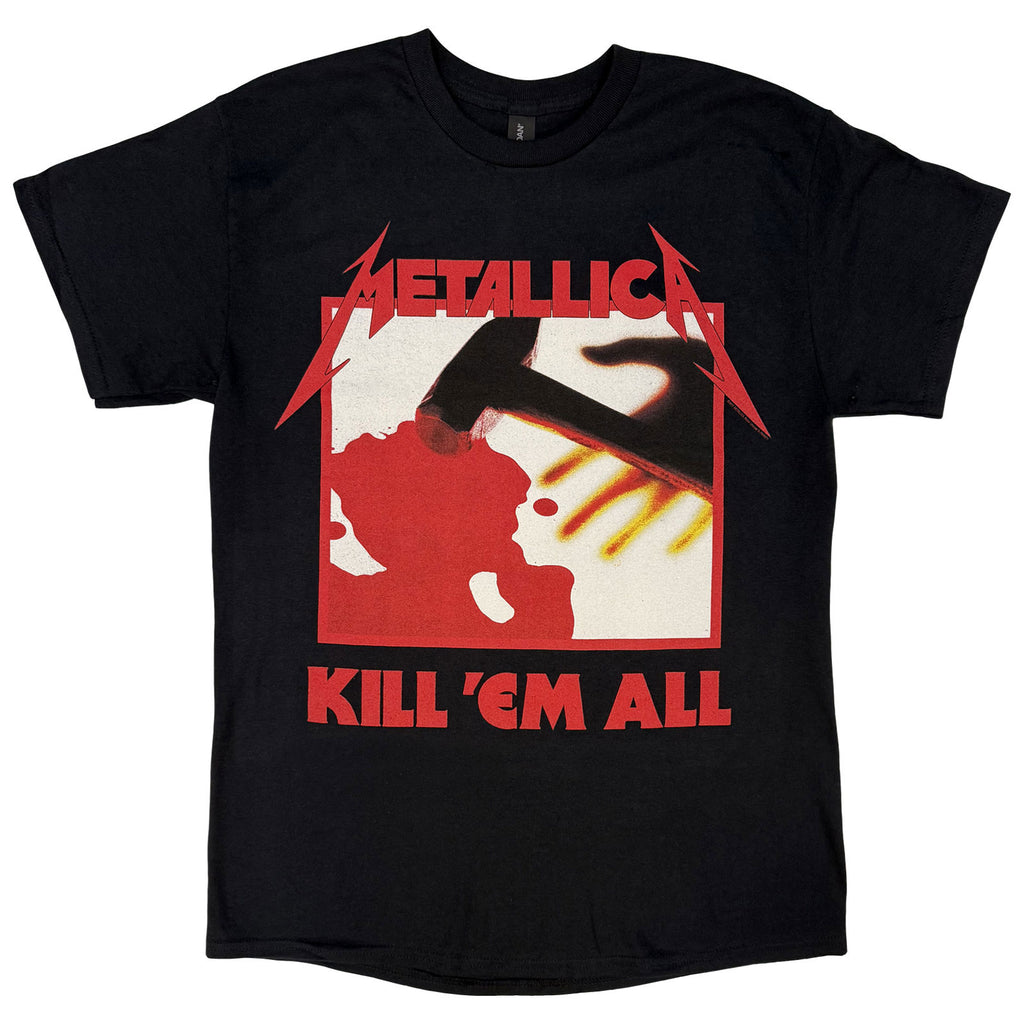 Metallica Unisex T-Shirt: Kill 'Em All Tracks (Black) (Back Print)