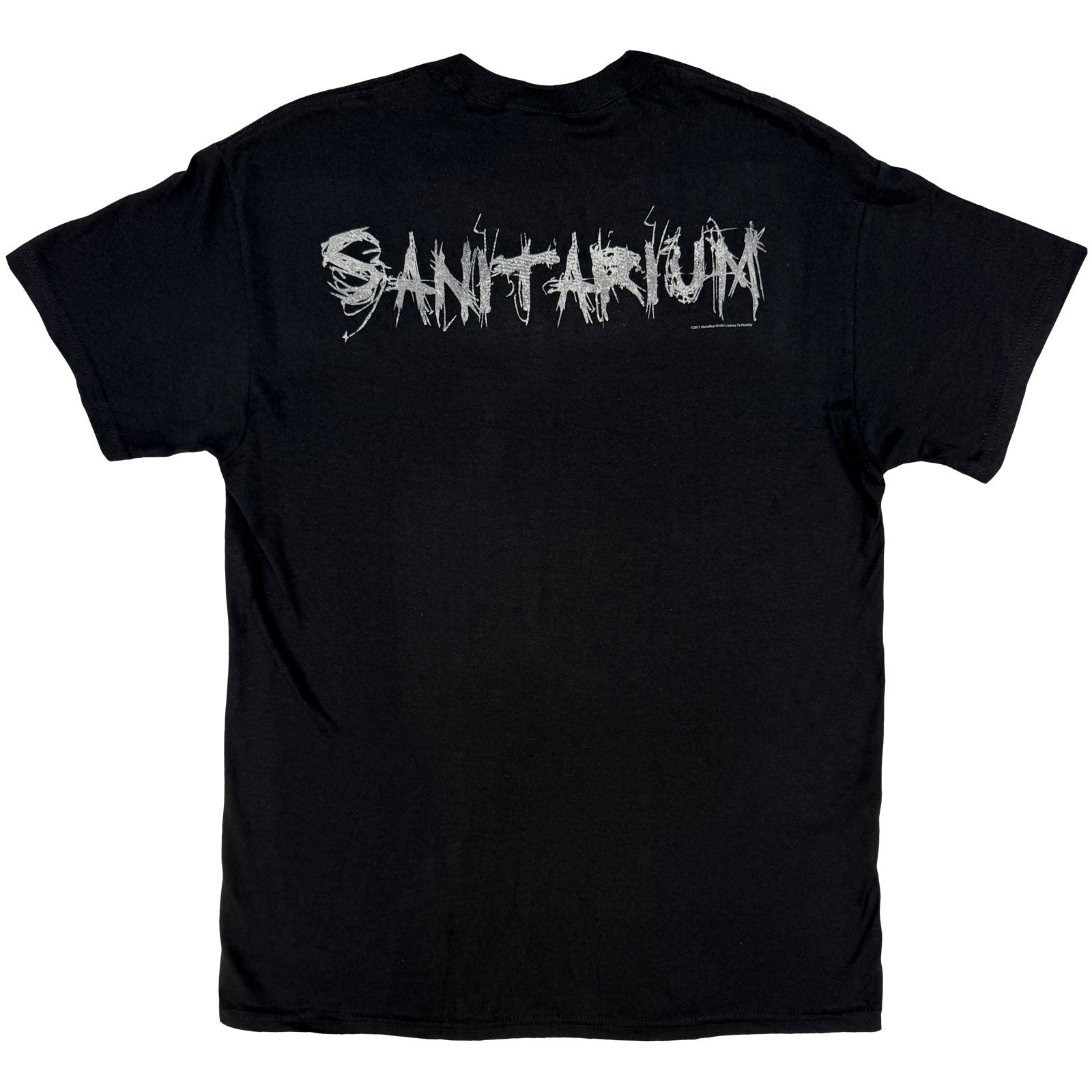 Metallica Unisex T-Shirt: Sanitarium (Black) (Back Print)