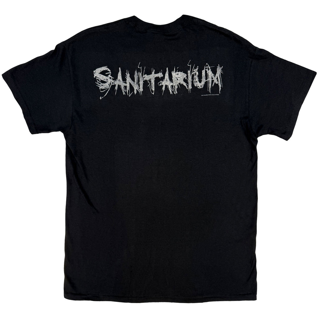Metallica Unisex T-Shirt: Sanitarium (Black) (Back Print)