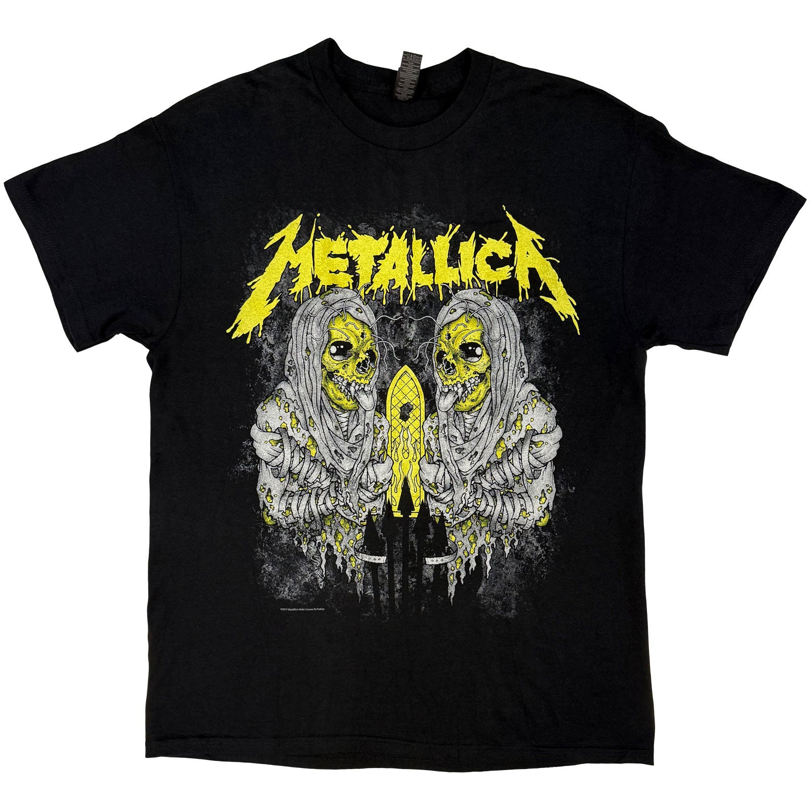 Metallica Unisex T-Shirt: Sanitarium (Black) (Back Print)