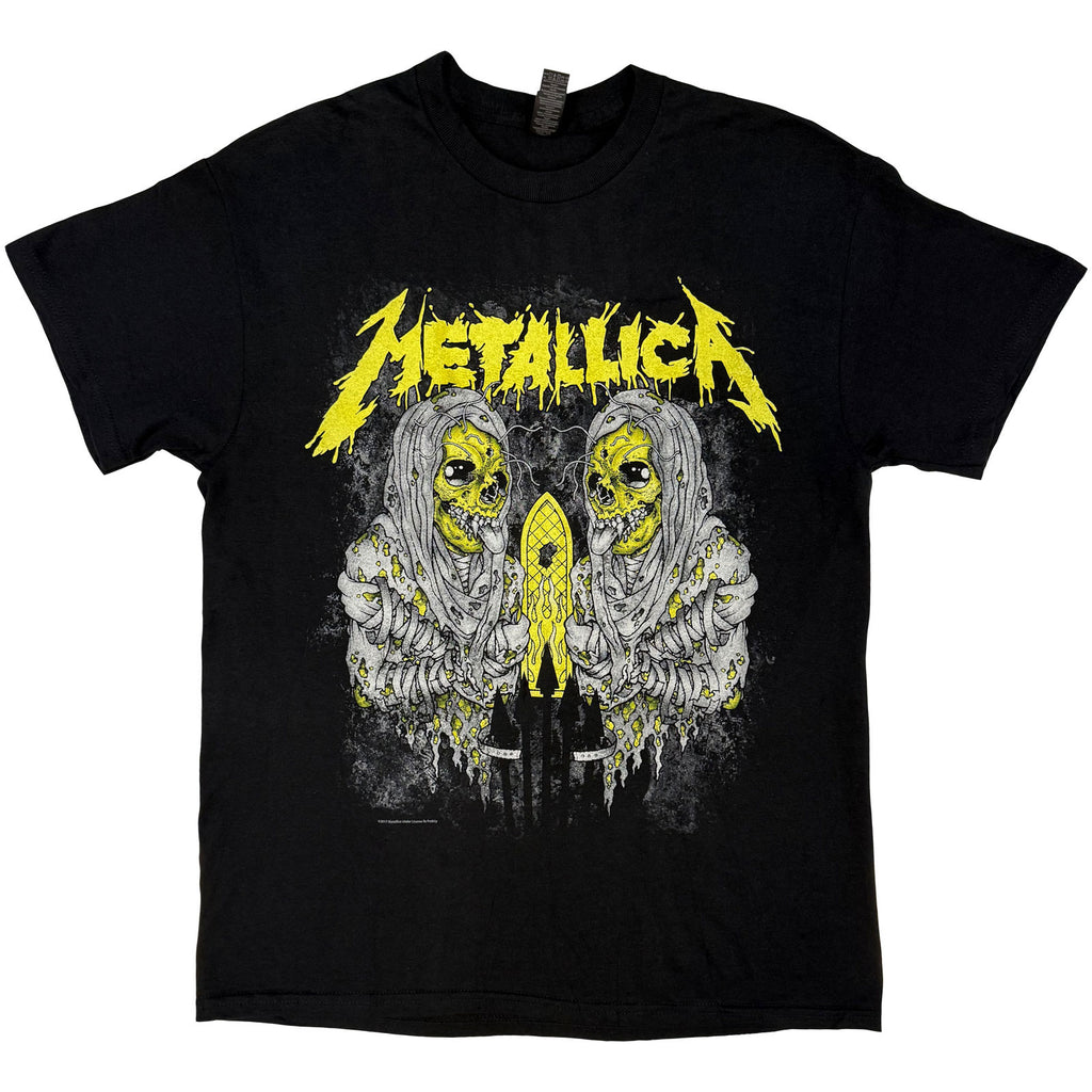 Metallica Unisex T-Shirt: Sanitarium (Black) (Back Print)