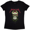 Metallica Ladies T-Shirt: Santa Horns (Black)