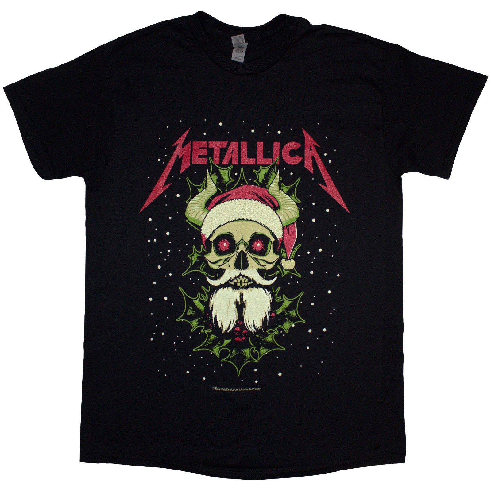 Metallica Unisex T-Shirt: Santa Horns (Black)