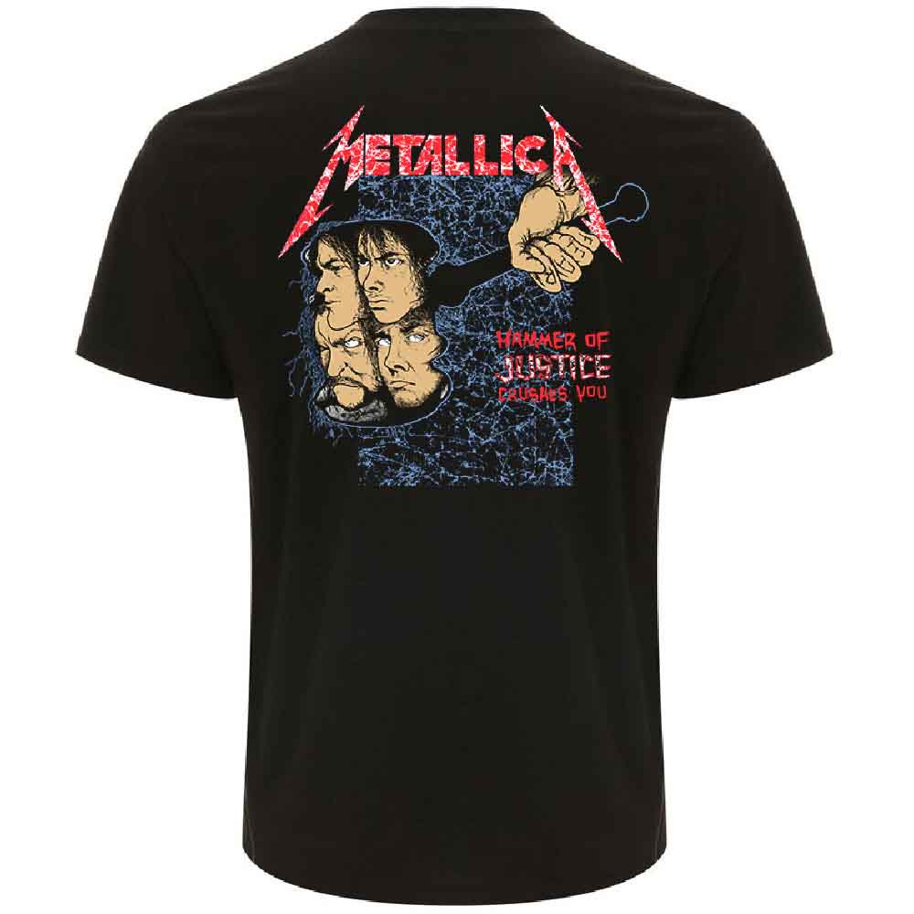 Metallica Unisex T-Shirt: And Justice For All (Original) (Black) (Back Print)