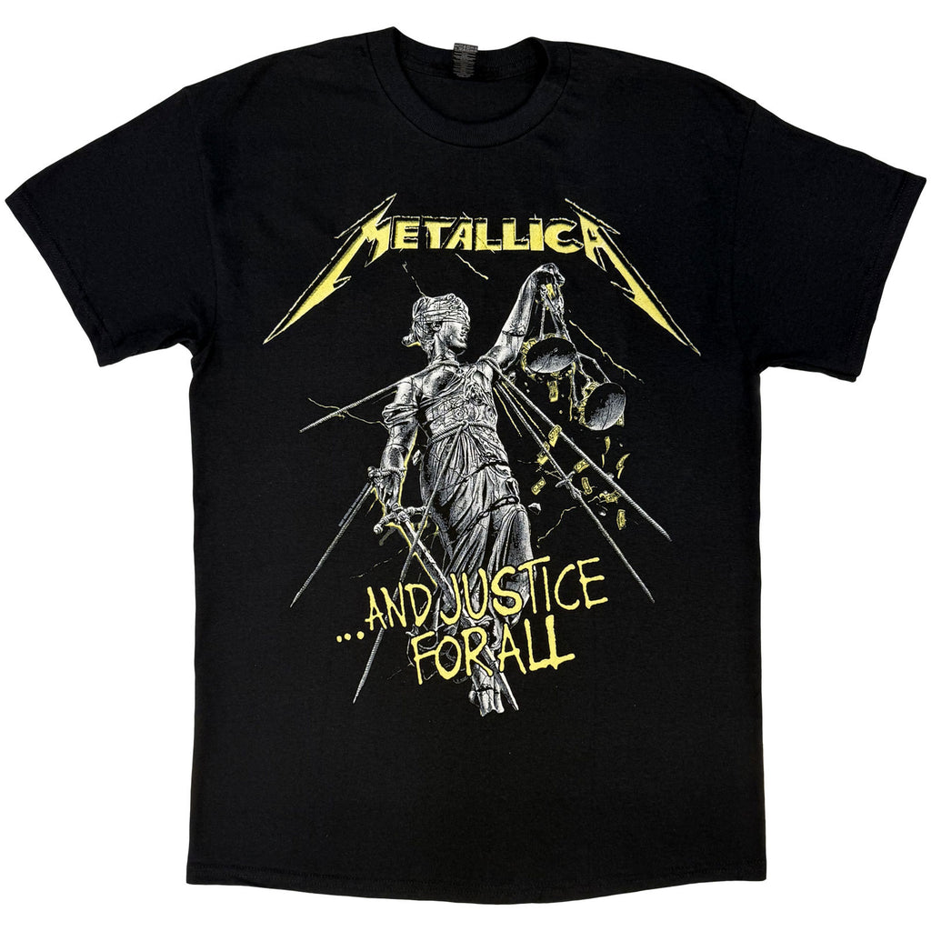 Metallica Unisex T-Shirt: And Justice For All Tracks (Black) (Back Print)