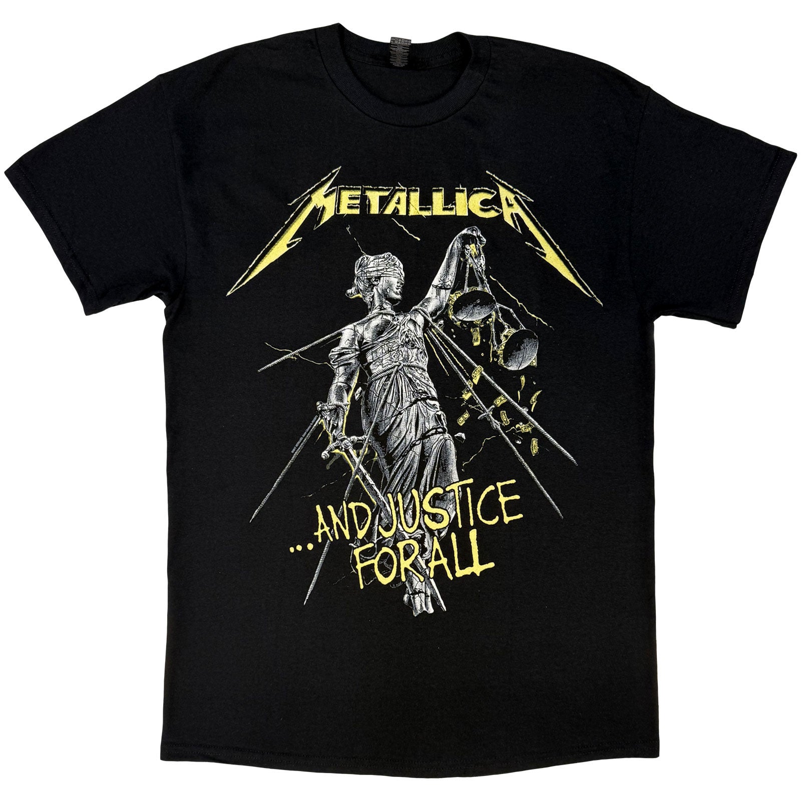 Metallica Unisex T-Shirt: And Justice For All Tracks (Black) (Back Print)